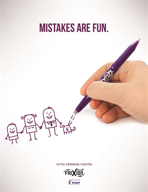 Pilot Pens Advertisement For A New Series Of Pens With Erasers Called