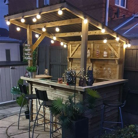 Garden Bar Outdoor Bar Treated Wood Tiki Bar Diy Kit Etsy Uk
