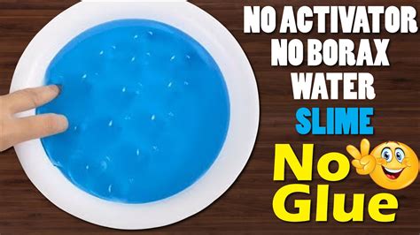 No Borax No Activator No Glue Only Water Slime Jiggly Watery Slime