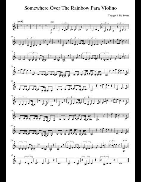 Leave your suggestions for 'a tune a week' in the comment section for this video and i'll probably put them on the list. Somewhere_Over_The_Rainbow_Para_Violino sheet music for Violin download free in PDF or MIDI
