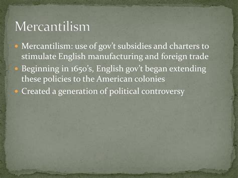 Ppt Mercantilism Glorious Revolution And Imperial Wars Powerpoint