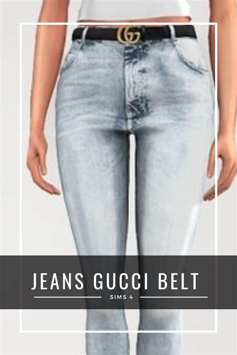 Jeans Gucci Belt Sims 4 Sims Sims 4 Gucci Belt