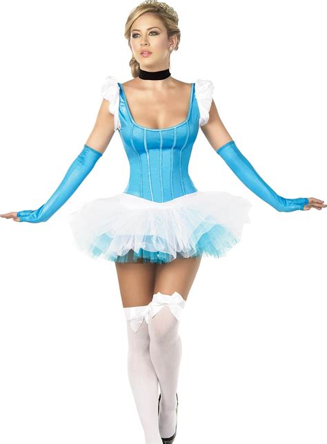 Sexy Cinderella Fairy Tale Costume In Blue Extra Large D8f