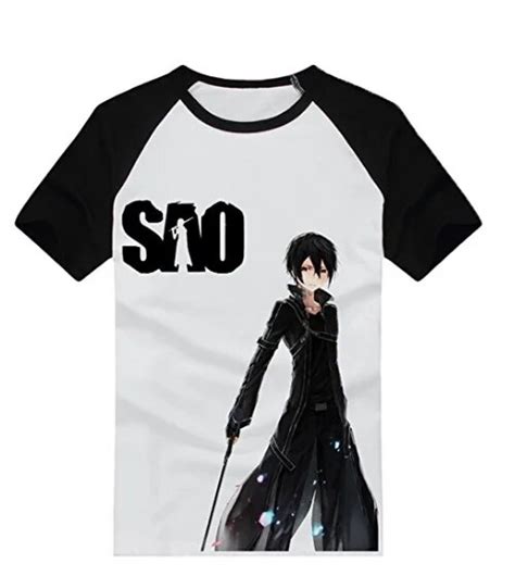 Hot Anime Sao Sword Art Online T Shirt Kirito Cosplay T Shirt Short