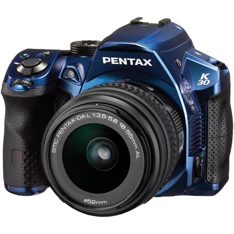 Pentax K30 Dslr Camera With 18 55mm Al Lens Kit Blue 15758 Bandh