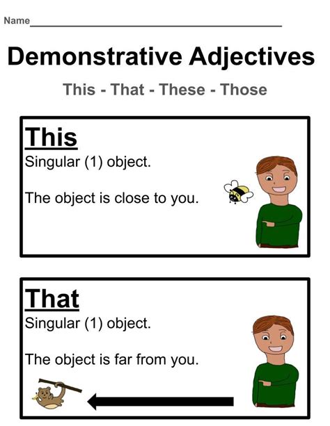 This That Demonstrative Adjectives Demonstrative Adjectives