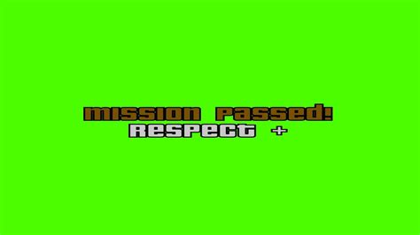 Mission Passed Gta San Andreas Greenscreen Youtube