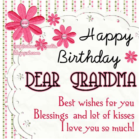 Happy Birthday Dear Grandma Inspirational Quotes Happy Birthday Cards