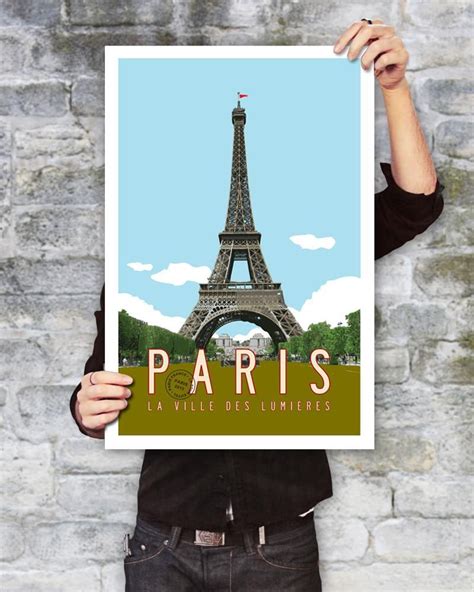 Vintage Paris Travel Poster Paris Travel Poster French Wall Art