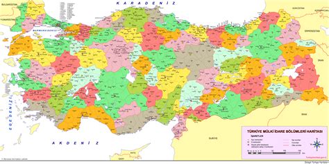 Turkiye Haritasi Sehirler / Türkiye haritası bölgeler ve şehirler ...
