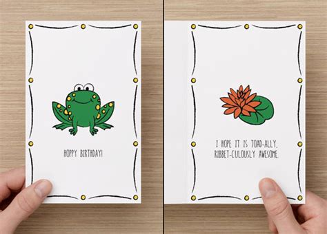 There's always something new to learn about these old creatures. Frog Card Funny Punny Birthday Cards Animal Series by
