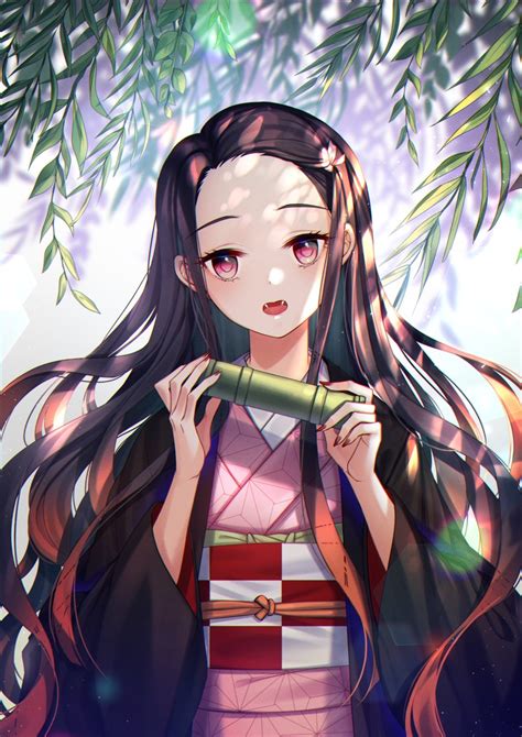 Nezuko Without Her Bamboo Backgroundnezuko