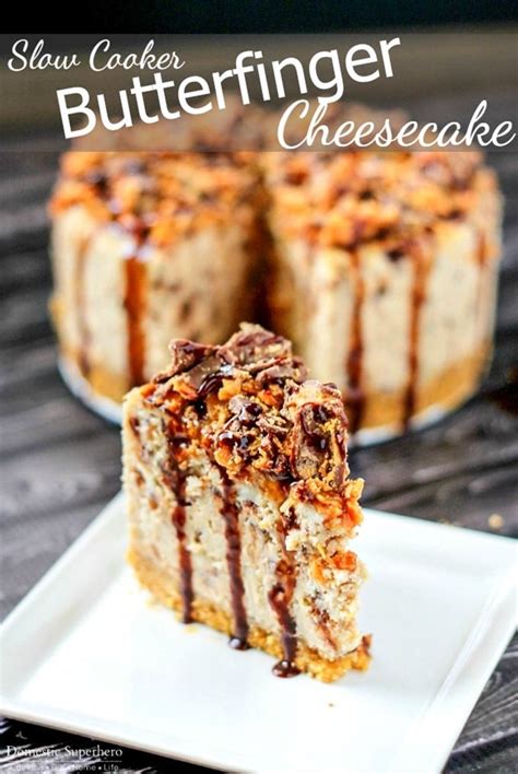 Butterfinger Cheesecake Slow Cooker Domestic Superhero