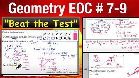 Questions Of Beat The Test Geometry Eoc Practice Exam Regular