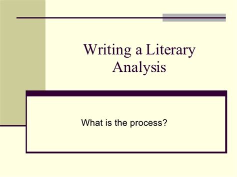 Some students find writing literary analysis papers rather daunting. Writing A Literary Analysis Essay