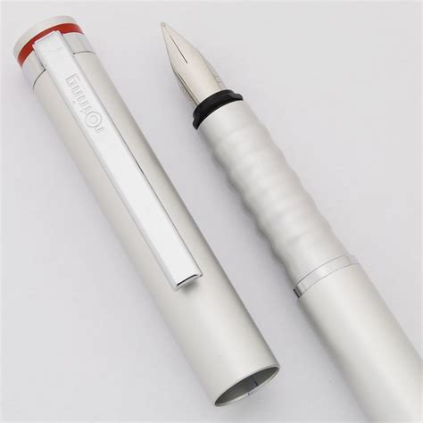 Rotring Esprit Fountain Pen Mid 2000s Metallic Silver With Chrome