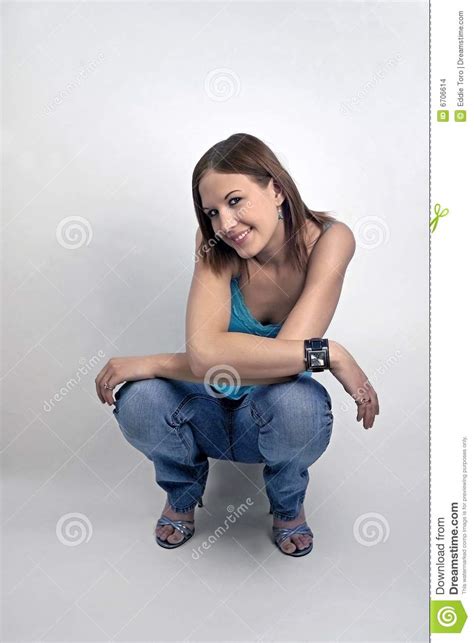 Teen Girl In Sitting Pose Stock Photo Image Of Background