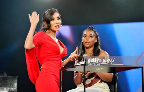 Sadaf Beauty And Lori Harvey Seen Onstage During Beautycon Festival Los Angeles 2019 At Los