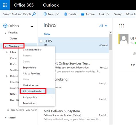 Shared Mailboxes Do Not Show In Outlook On The Web Microsoft Community