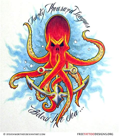 Octopus Anchor Tattoos Octopus Tattoo Design Anchor Tattoo Design