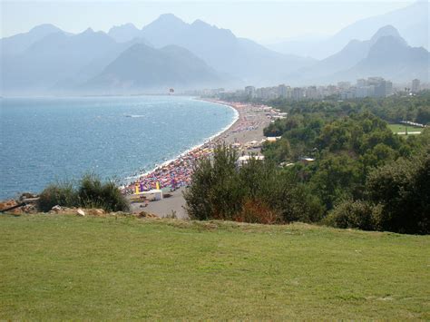Konyaaltı Beach Landscape In Antalya Turkey Image Free Stock Photo