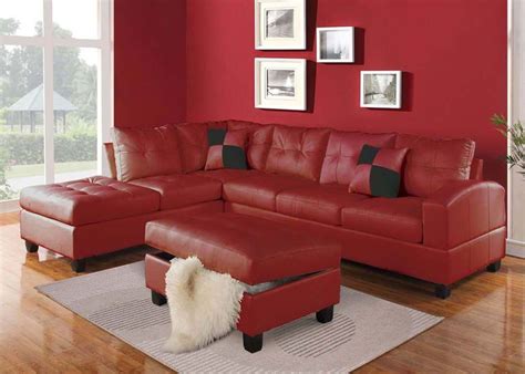 Kiva Collection 51185 Red Sectional Sofa Red Sectional Sofa Red Sofa