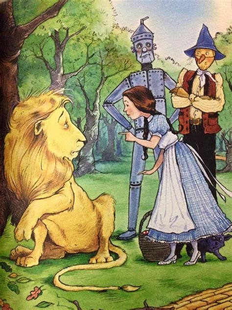 The Wizard Of Oz Dorothy Scarecrow Tin Man Meets Lion Wizard Of Oz