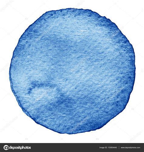 Blue Watercolor Circle Stain With Paper Texture Design Element