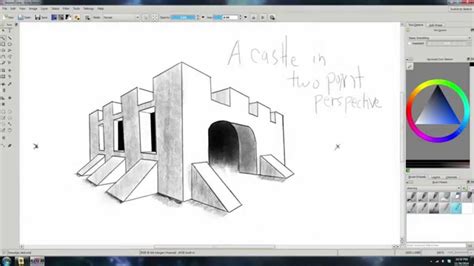You Can Draw In 30 Days Lesson 25 A Castle In Two Point Perspective