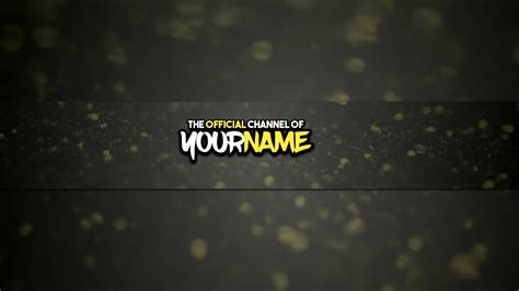Yellow Banner For Youtube