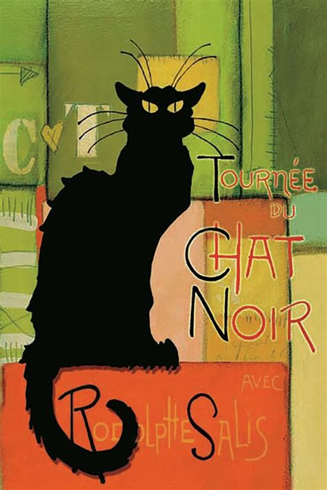 Buy Art For Less Officially Licensed Abstract Black Cat Chat Noir