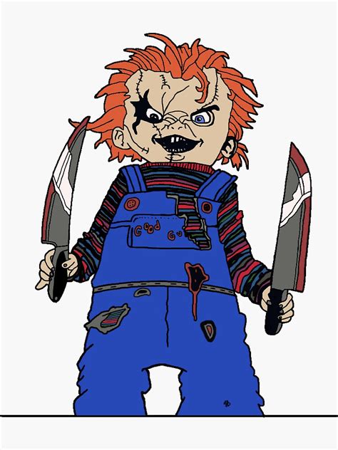Chucky Sticker By Psycoscream Redbubble