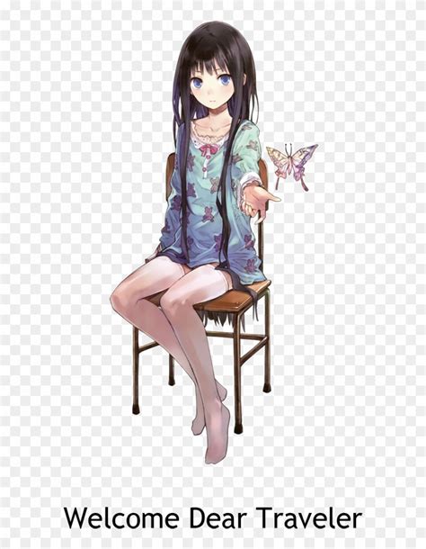Black Hair Anime Girl A Anime Girl With Black Hair Other For Sale By