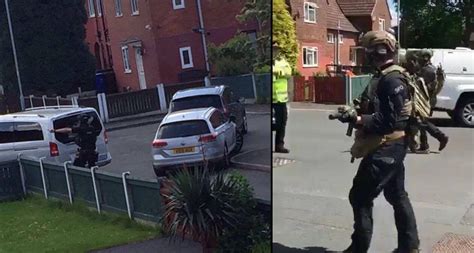 Armed Police Raid Houses In Fallowfield Area In Pictures Manchester