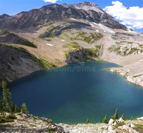 Blue Mountain Lake Canadian Rockies Landscape Yoho National Park