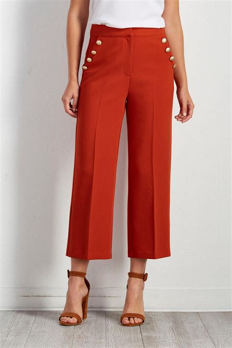 versona structured buttoned woven pants