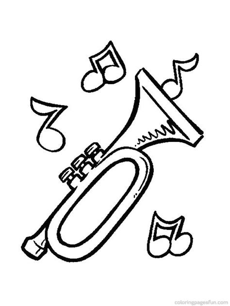 Musical Instruments Coloring Pages 15 | Music notes drawing, Music