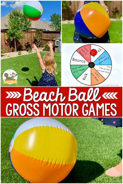 Gross Motor Beach Ball Game Pre K Pages