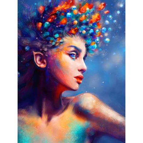 Wreath Painting Woman 5d Diamond Painting Five