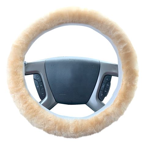Medical Natural Sheepskin Steering Wheel Cover Fits Most Moccasins Canada
