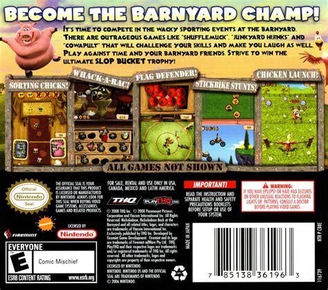 Back At The Barnyard Slop Bucket Games Boxarts For Nintendo Ds The