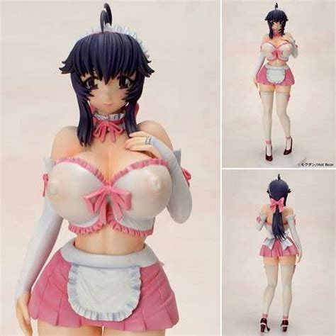 Amazon Com Yamato Usa Bakunyuu Maid Hunting Statue Yuzuki Repaint Pink Version Scale Pvc