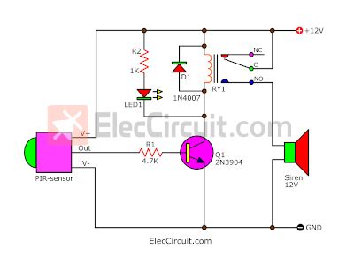 Simple Pir Motion Sensor Circuit Diagram Wiring Diagram And Schematics