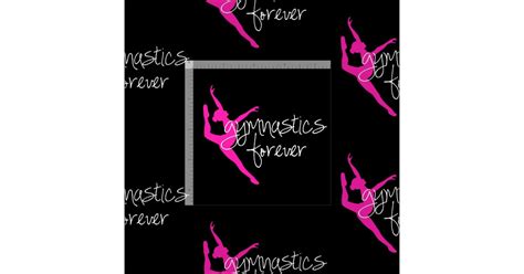 Gymnastics Forever With Hot Pink Gymnast Fabric Zazzle