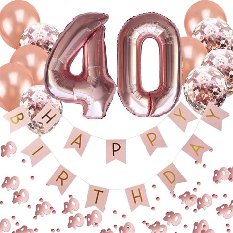 Geburtstag frauen geburtstag party im freien geburtstagskuchen frauen geburtstag dekoration geburtstagsparty dekoration geburtstags feier silvesterparty. 40. Geburtstag Party Deko Set - Girlande + Zahl 40 Ballons ...