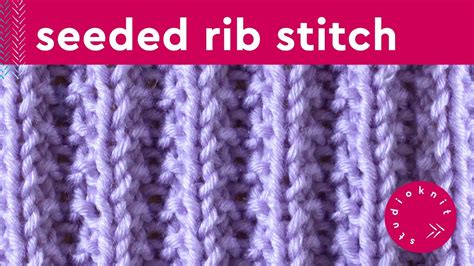 Seeded Rib Stitch Knitting Pattern For Beginners 2 Row Repeat Youtube