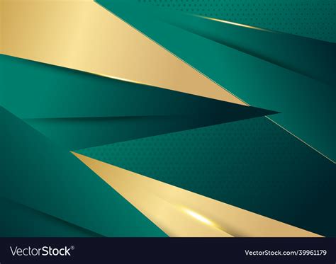 Luxury Dark Green And Gold Abstract Background Vector Image