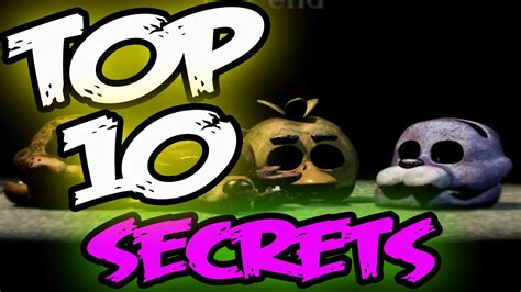 Fnaf 3 Top 10 Secrets Five Nights At Freddys 3 Top 10 Secrets Top