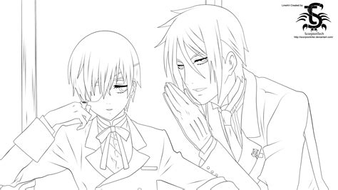 Black Butler Ciel And Sebastian Coloring Pages Coloring Pages