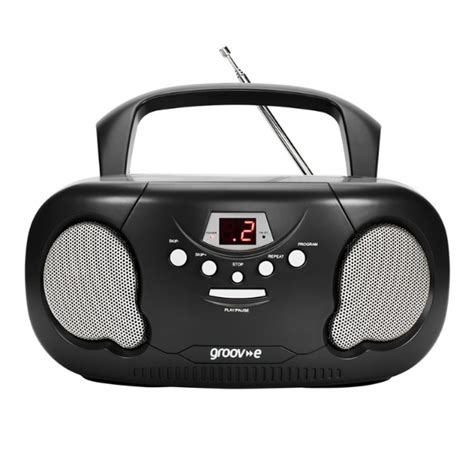 Groov E Boombox Portable Cd Player With Radio And Headphone Jack